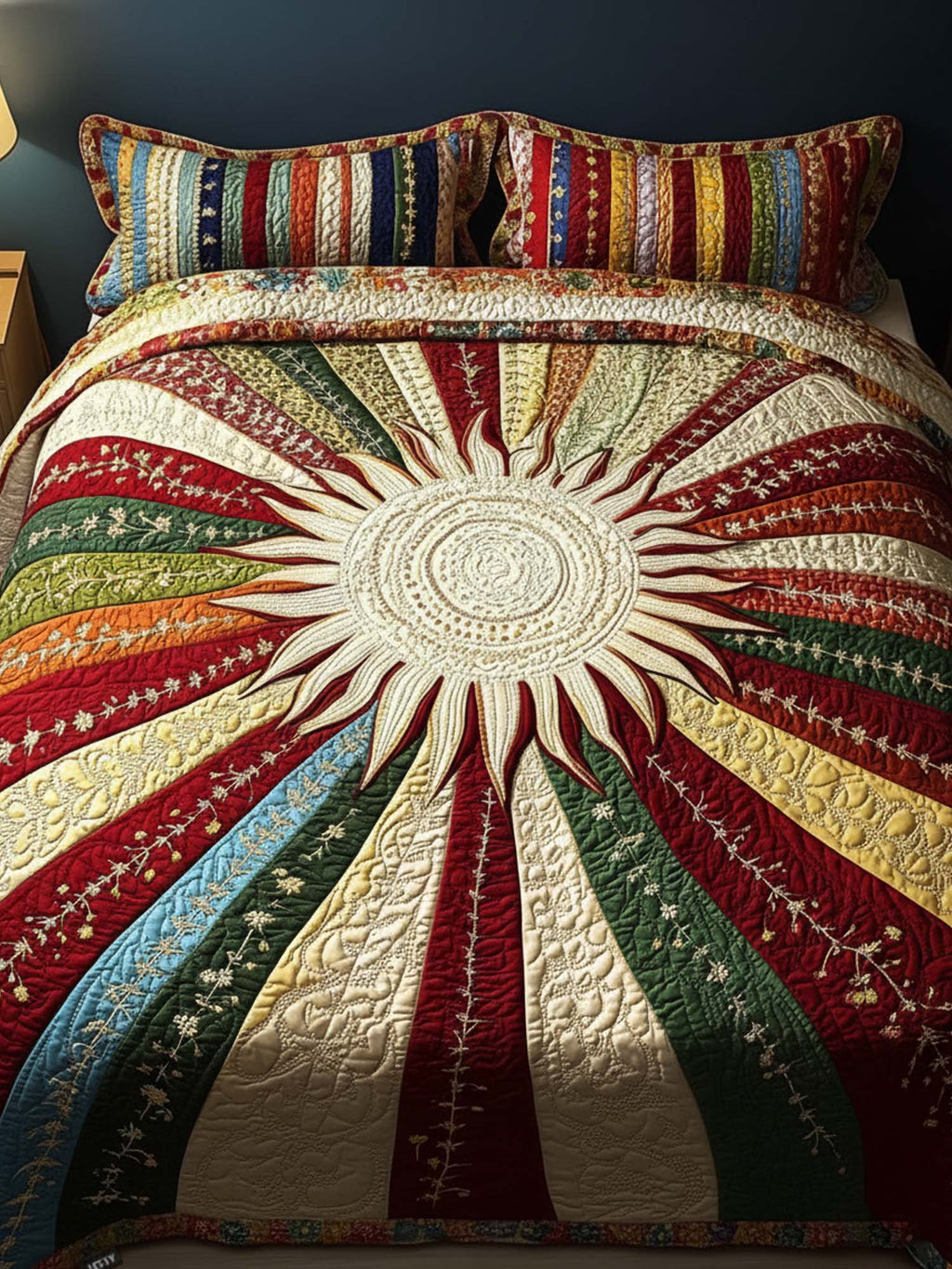 Sunny Glow 3- Piece Quilted Bedding Set