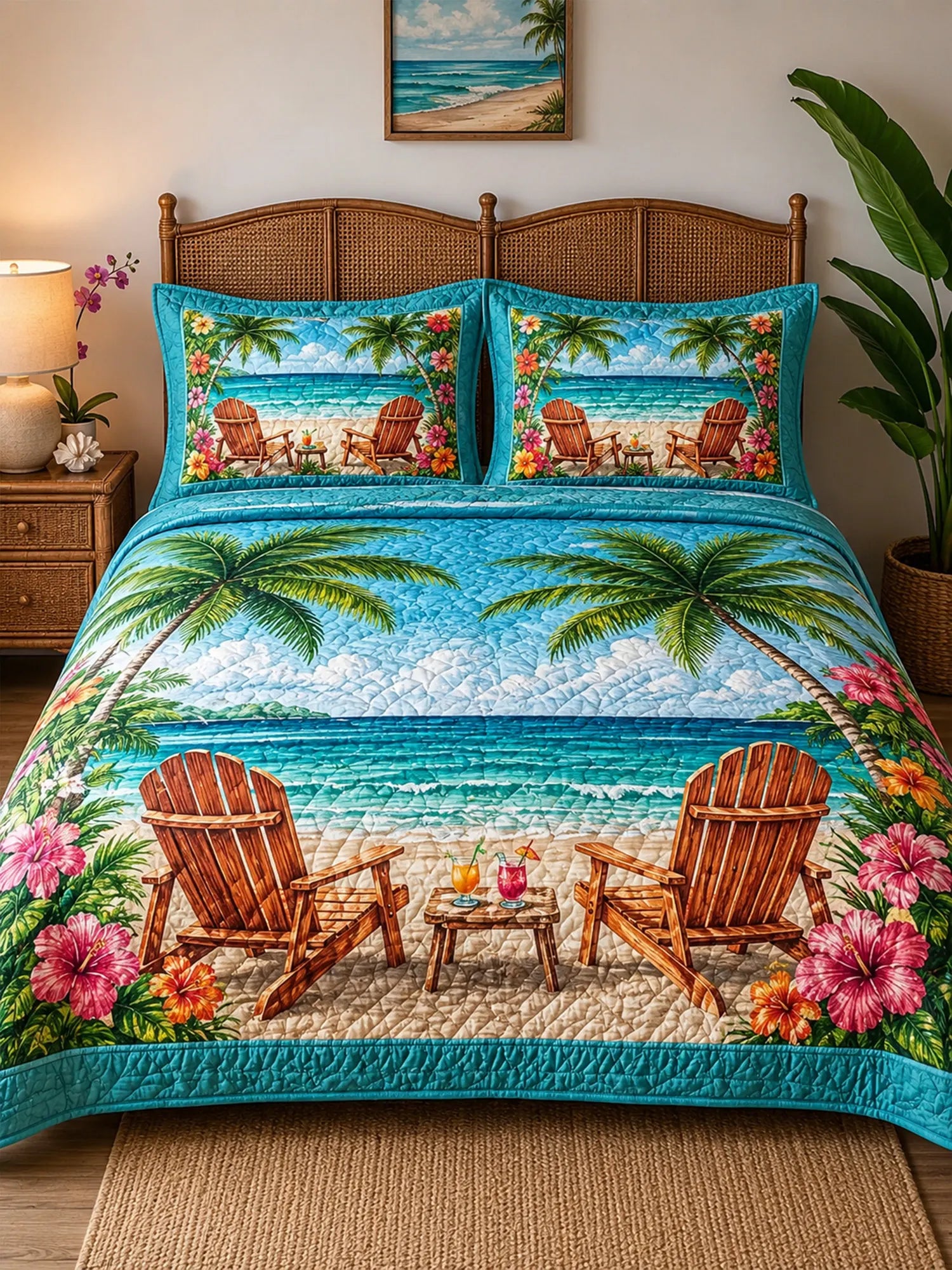 Shore Break 3-Piece  Quilted Bedding Set
